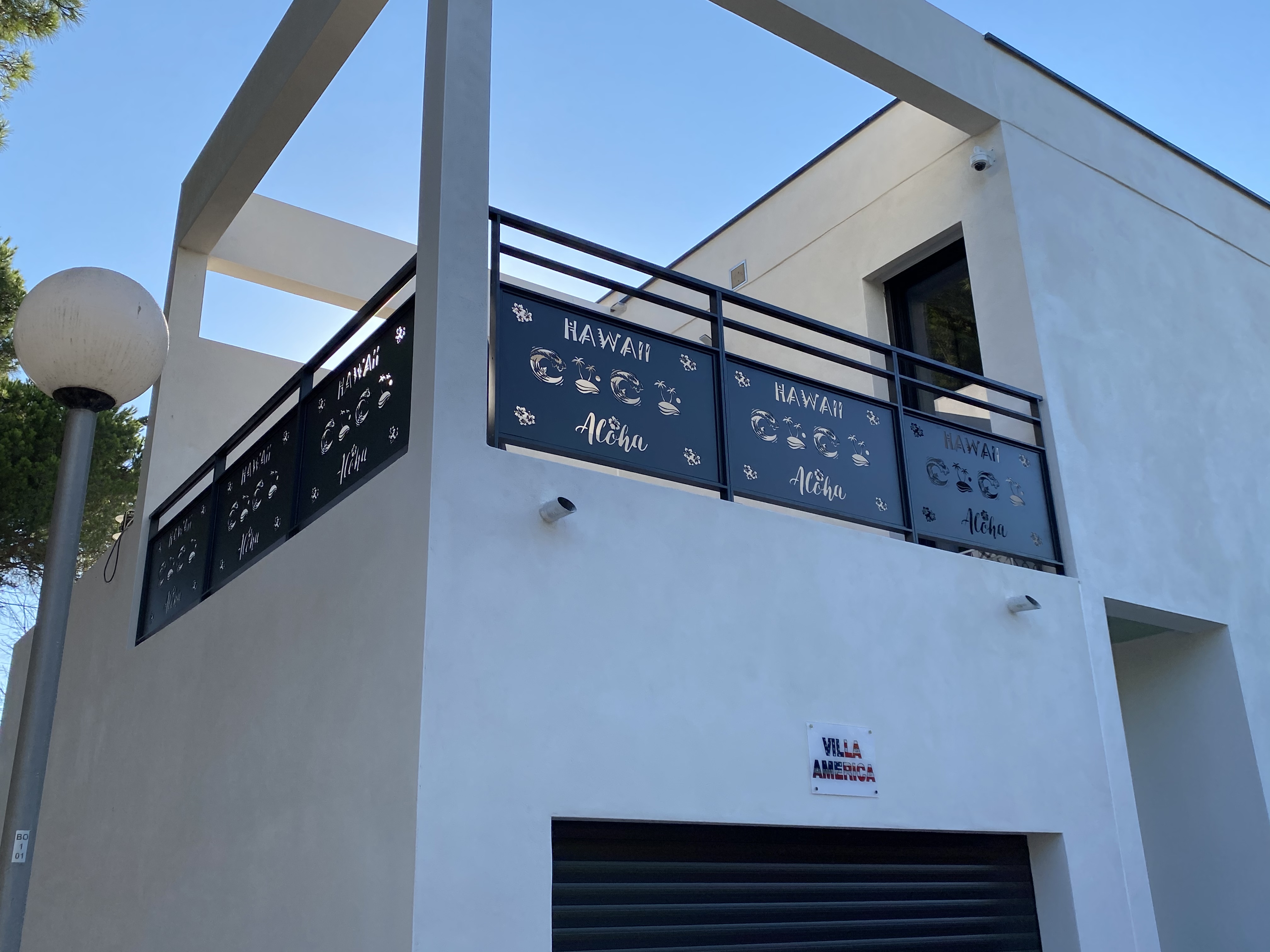Garde corps en aluminium d'un balcon