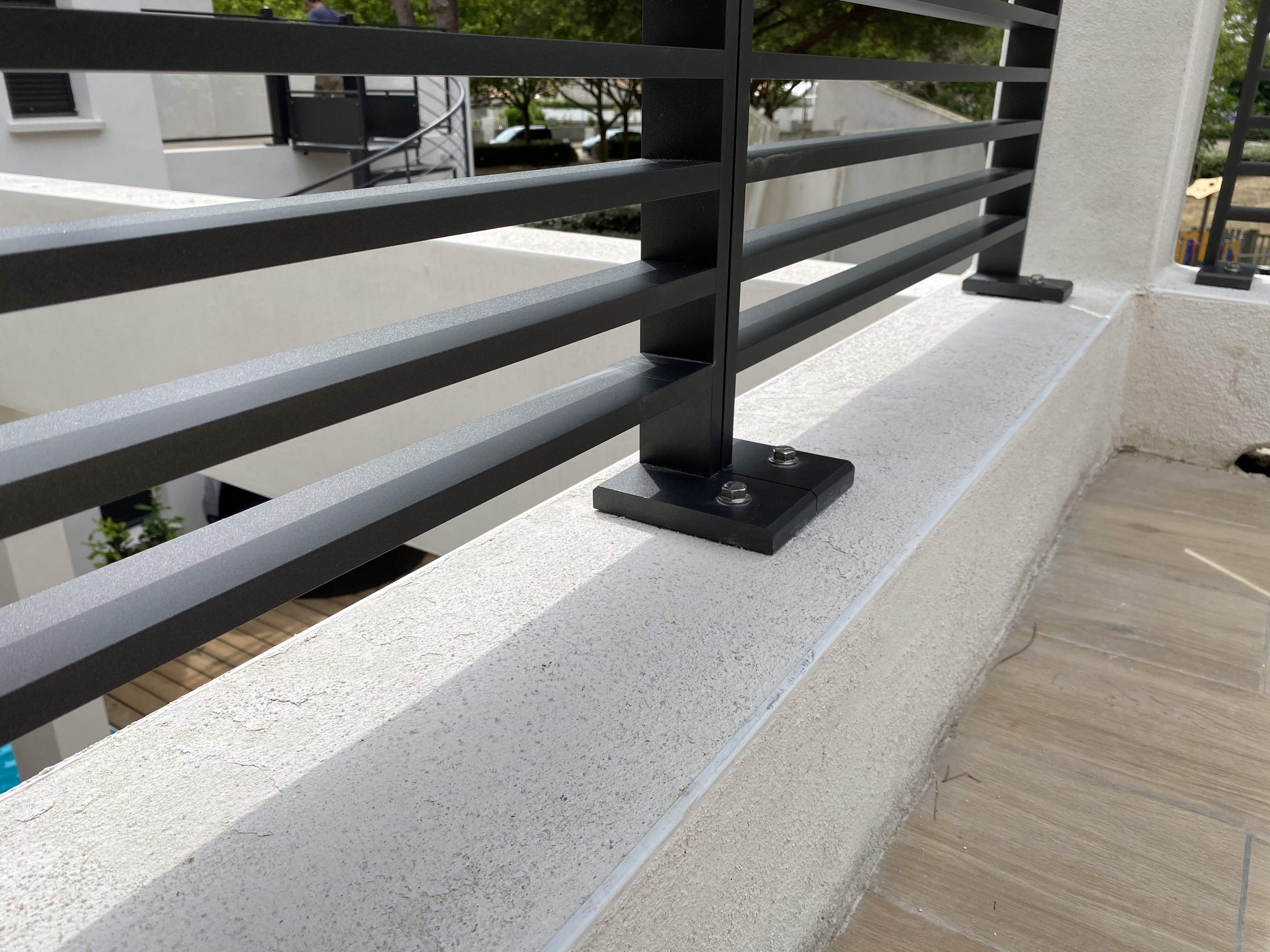Garde corps style pont de bateau en aluminium