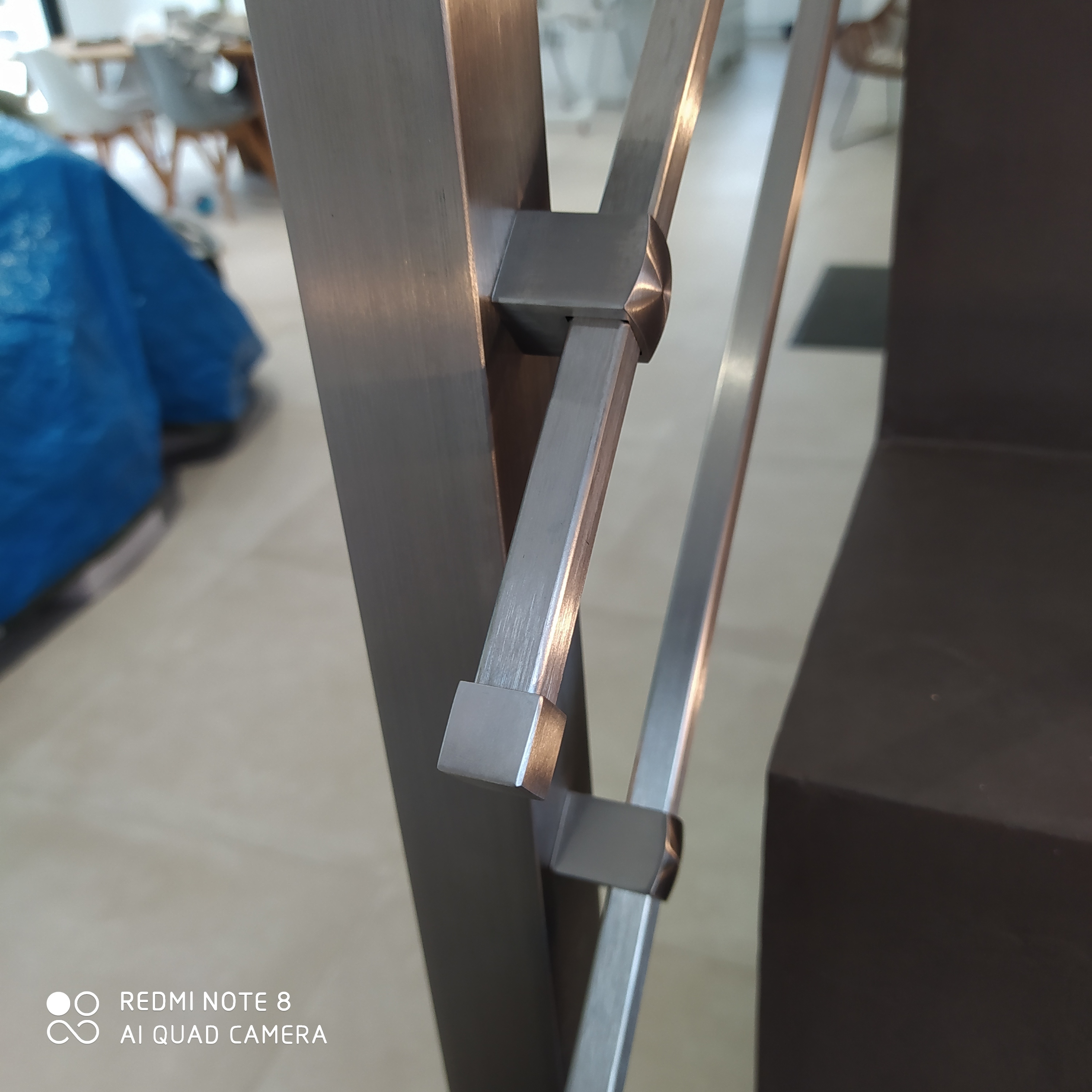 Garde corps en inox avec lisses carré